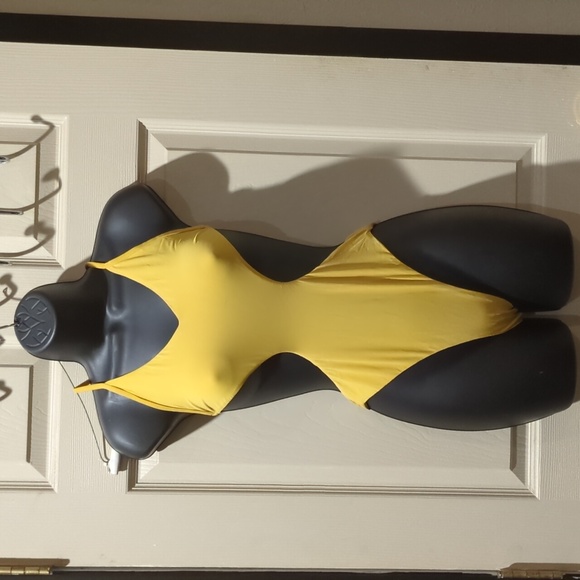 Riot Swim Chaos Mustard One Piece - Picture 3 of 4